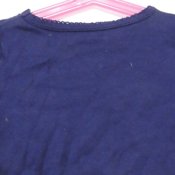 CARTER'S | 12 months | Navy Blue Shirt With Lace Trim and Pink Bow - Picture 9 of 12